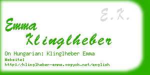 emma klinglheber business card